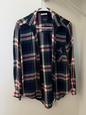 American Eagle Outfitters Women's Oversized Boyfriend Fit Flannel, Size S